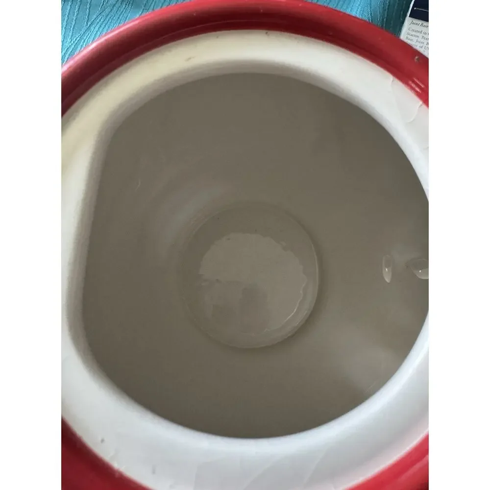 Harry & David holiday peppermint teapot Retired